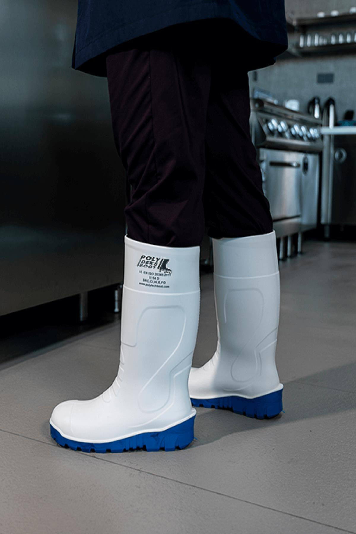 No: 40 Çeliksiz Beyaz Poliüraten Çizme PolyDeks