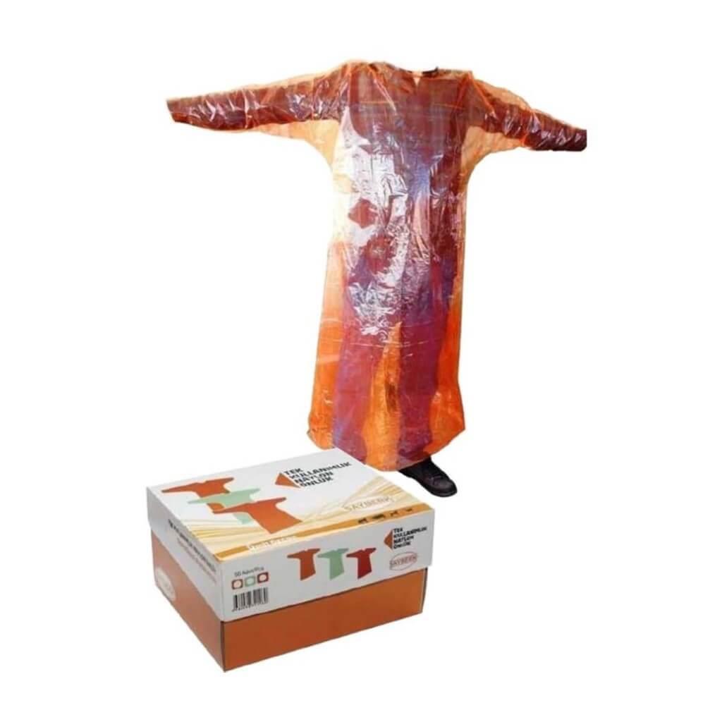 Tek Kullanımlık Naylon Veteriner Doğum Önlüğü 50 Adet Önlük