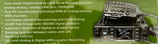 Anytone AT-D578UV PRO DMR BT GPS Araç Telsizi