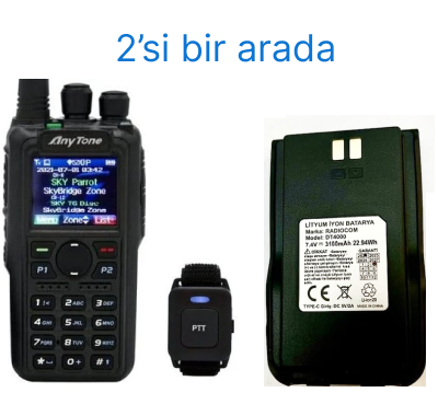 ANYTONE AT-D878UVIIPLUS TELSİZ+ YEDEK BATARYA