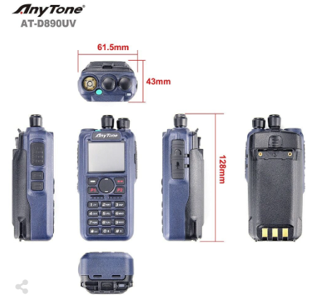 ANYTONE AT-D890UV DUAL BAND ANALOG/DİJİTAL APRS/GPS EL TELSİZİ
