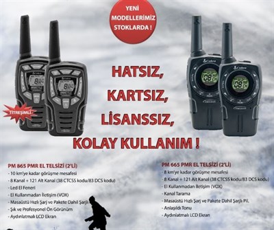 Aselsan-Cobra PM865 PMR Telsiz (Lisanssız-Çift satılır)
