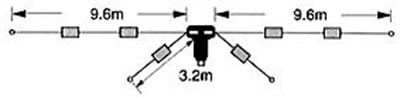 Diamond W-8010 HF Kısa Dalga Trap Dipole Anten