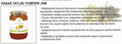 Kabak Reçeli 850gr. (Pumpkin Jam)