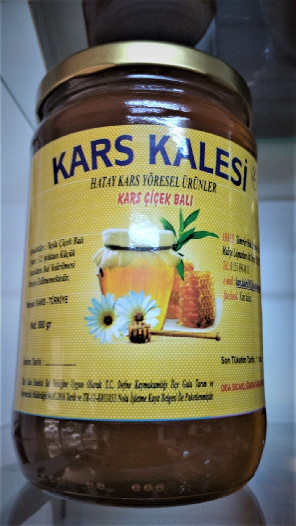 Karakovan süzme Bal, net 900gr. cam kavanozda