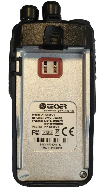 TEKSER AT-D890UV DUAL BAND ANALOG/DMR EL TELSİZİ