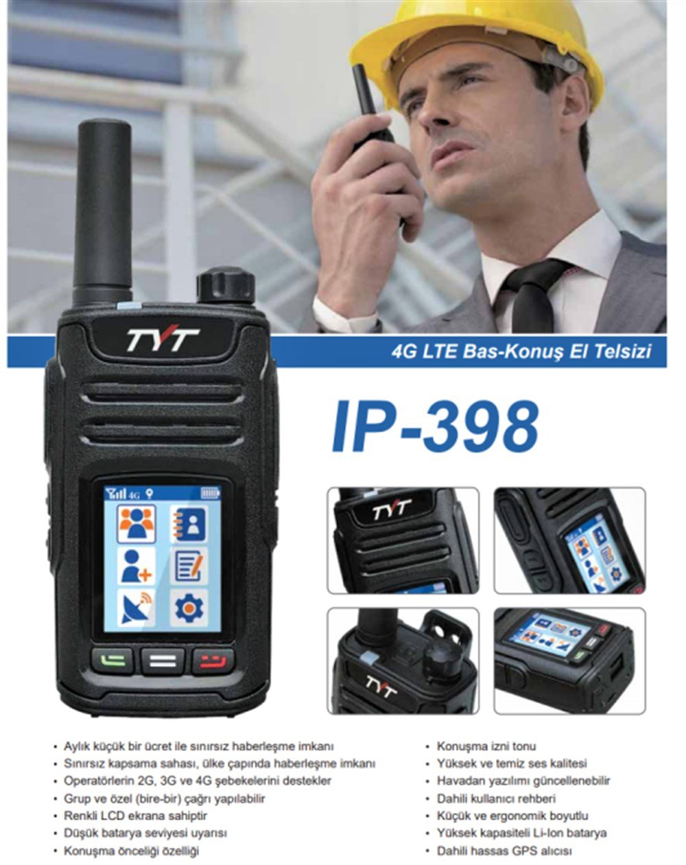 TYT IP-398 Bas-Konuş El Telsizi