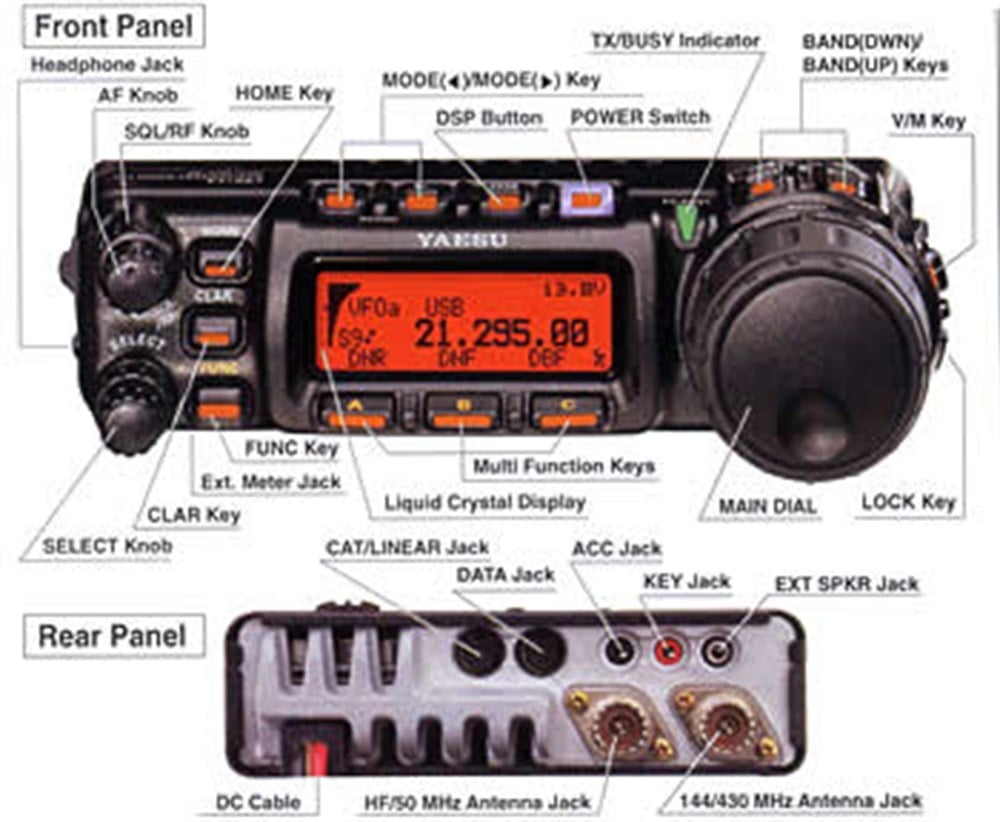 Yaesu FT-857D YAESU FT-857D HF/VHF/UHF Araç Telsizi