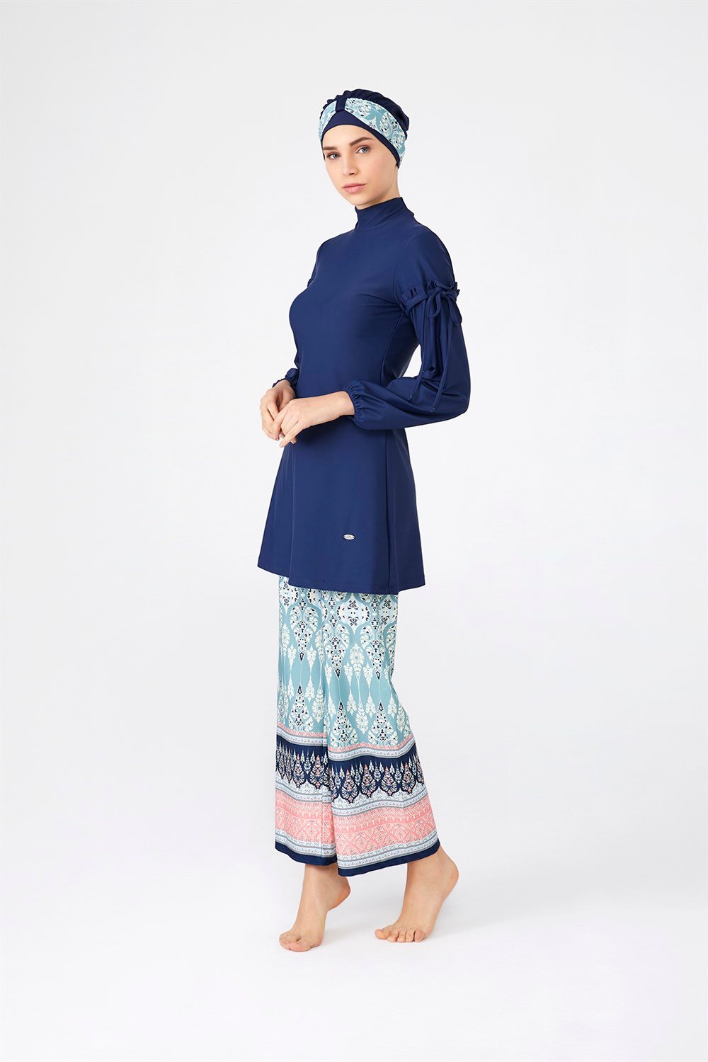 Adasea Likralı Tam Kapalı Tesettür Mayo 4257 Koyu Lacivert