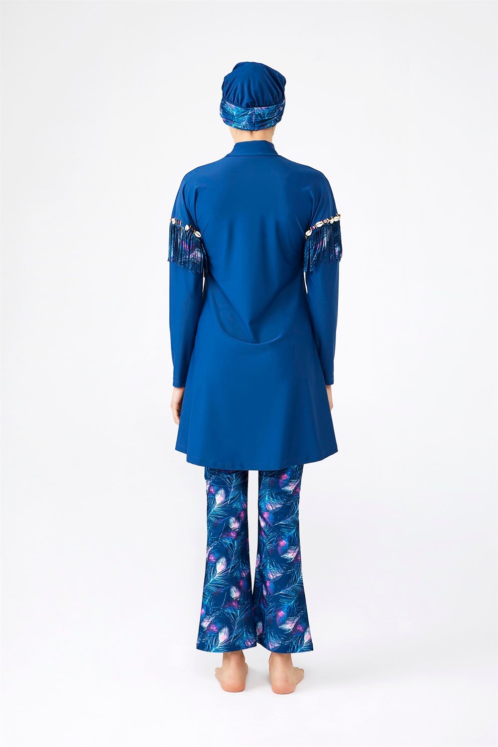 Adasea Likralı Tam Kapalı Tesettür Mayo 4255 Açık Lacivert