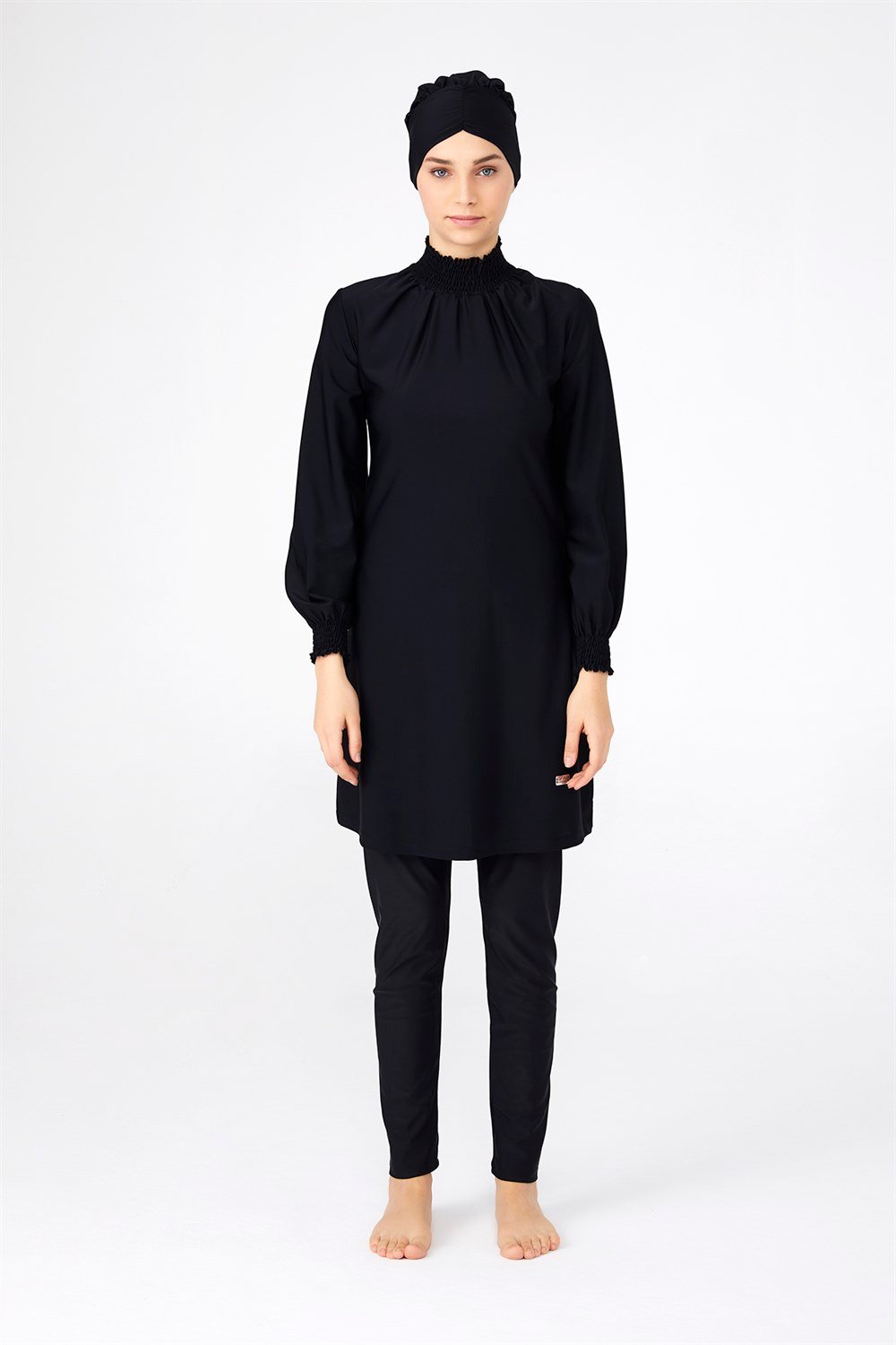 Adasea Likralı Tam Kapalı Tesettür Mayo 4242 Siyah
