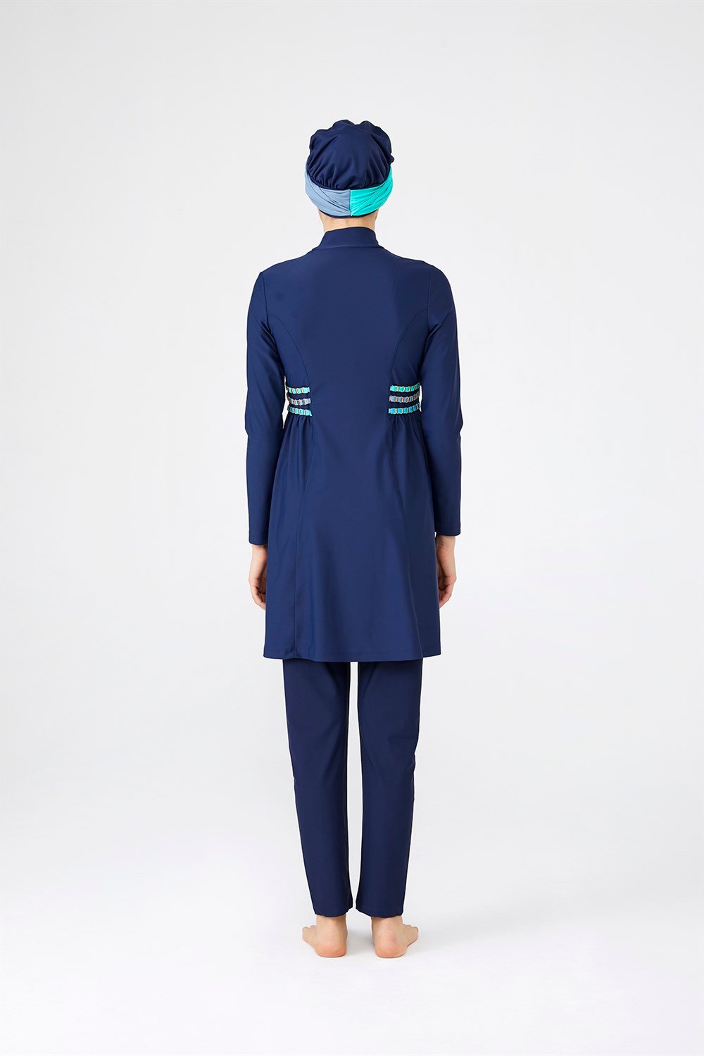 Adasea Likralı Tam Kapalı Tesettür Mayo 4249 Koyu Lacivert