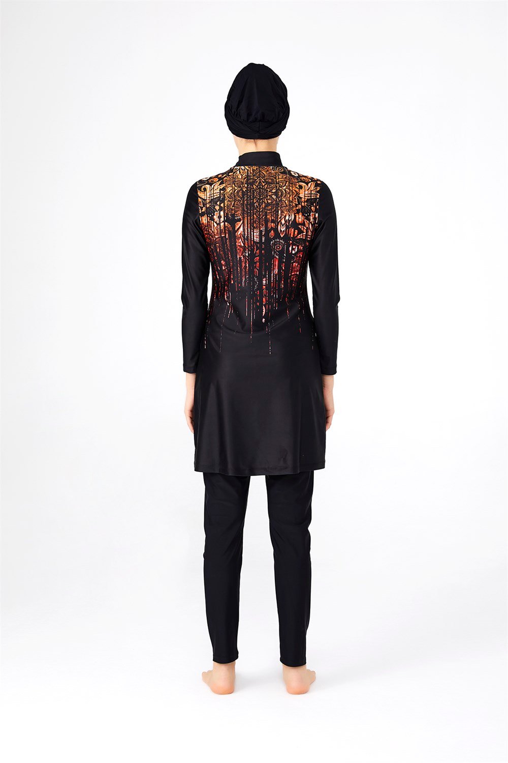 Adasea Likralı Tam Kapalı Tesettür Mayo 4269 Siyah