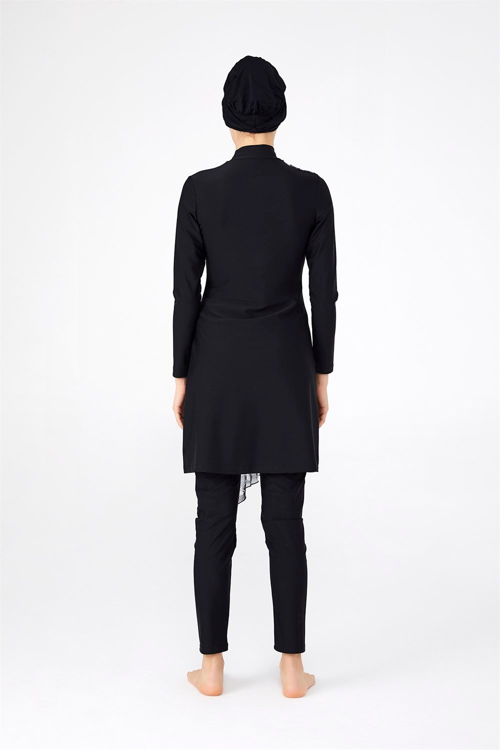 Adasea Likralı Tam Kapalı Tesettür Mayo 4264 Siyah