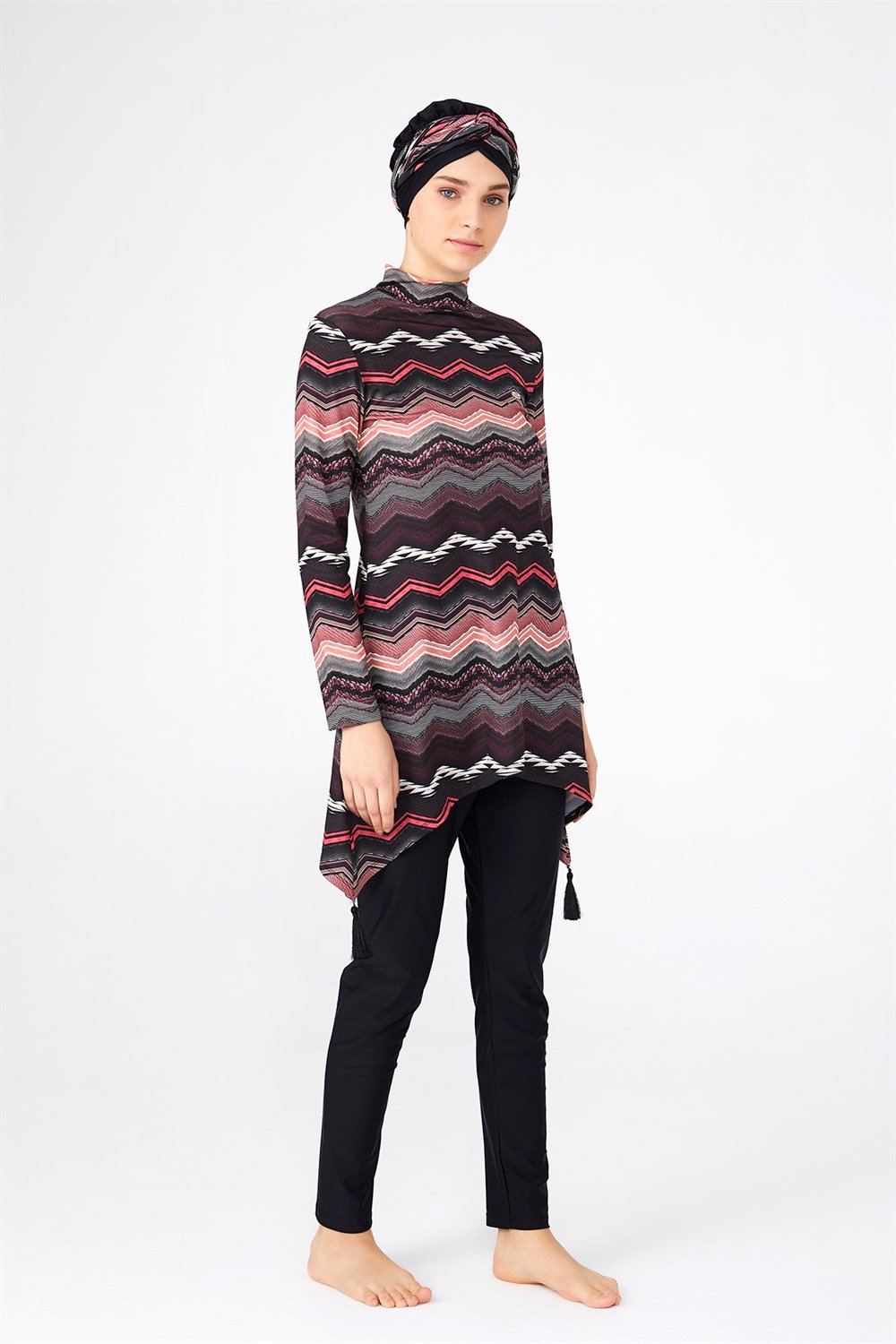 Adasea Likralı Tam Kapalı Tesettür Mayo 4270 Siyah