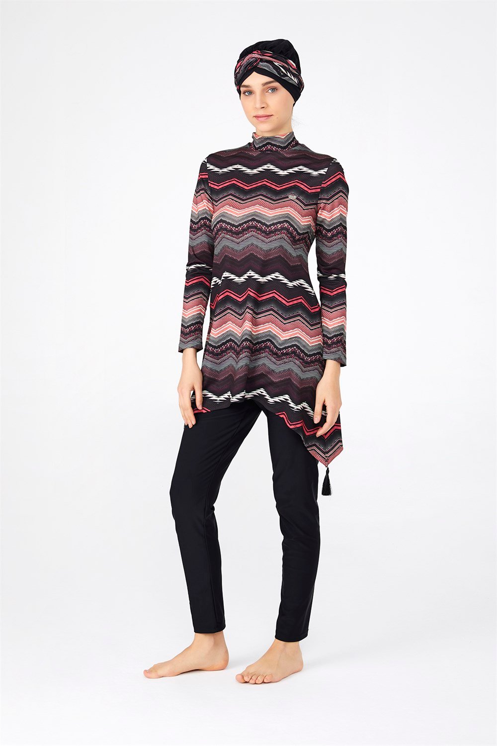 Adasea Likralı Tam Kapalı Tesettür Mayo 4270 Siyah