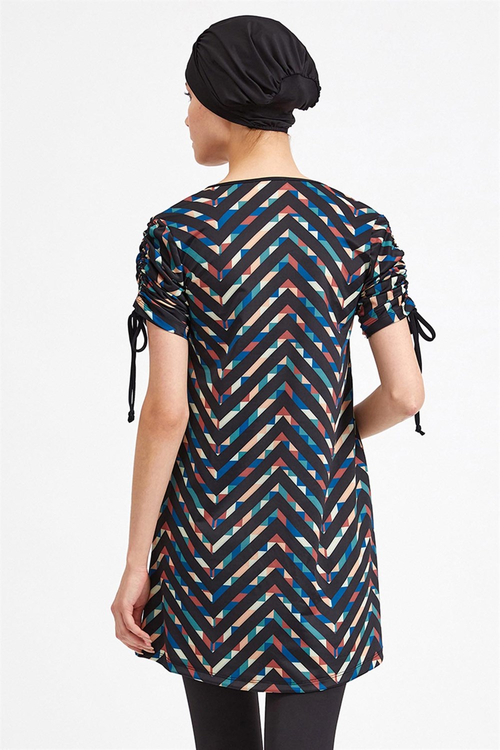 Adasea Likralı Yarı Kapalı Kısa Kollu 3410