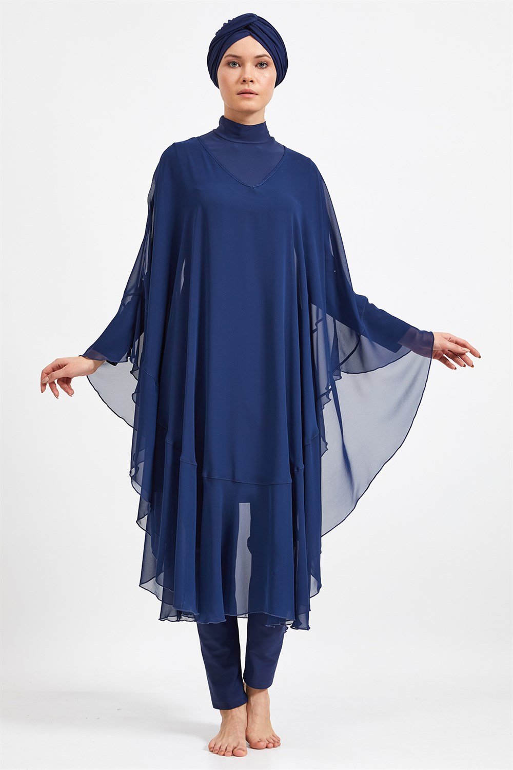 Adasea Pareo Mayo Üzerine Kaftan Koyu Lacivert 6050 Remsa Mayo
