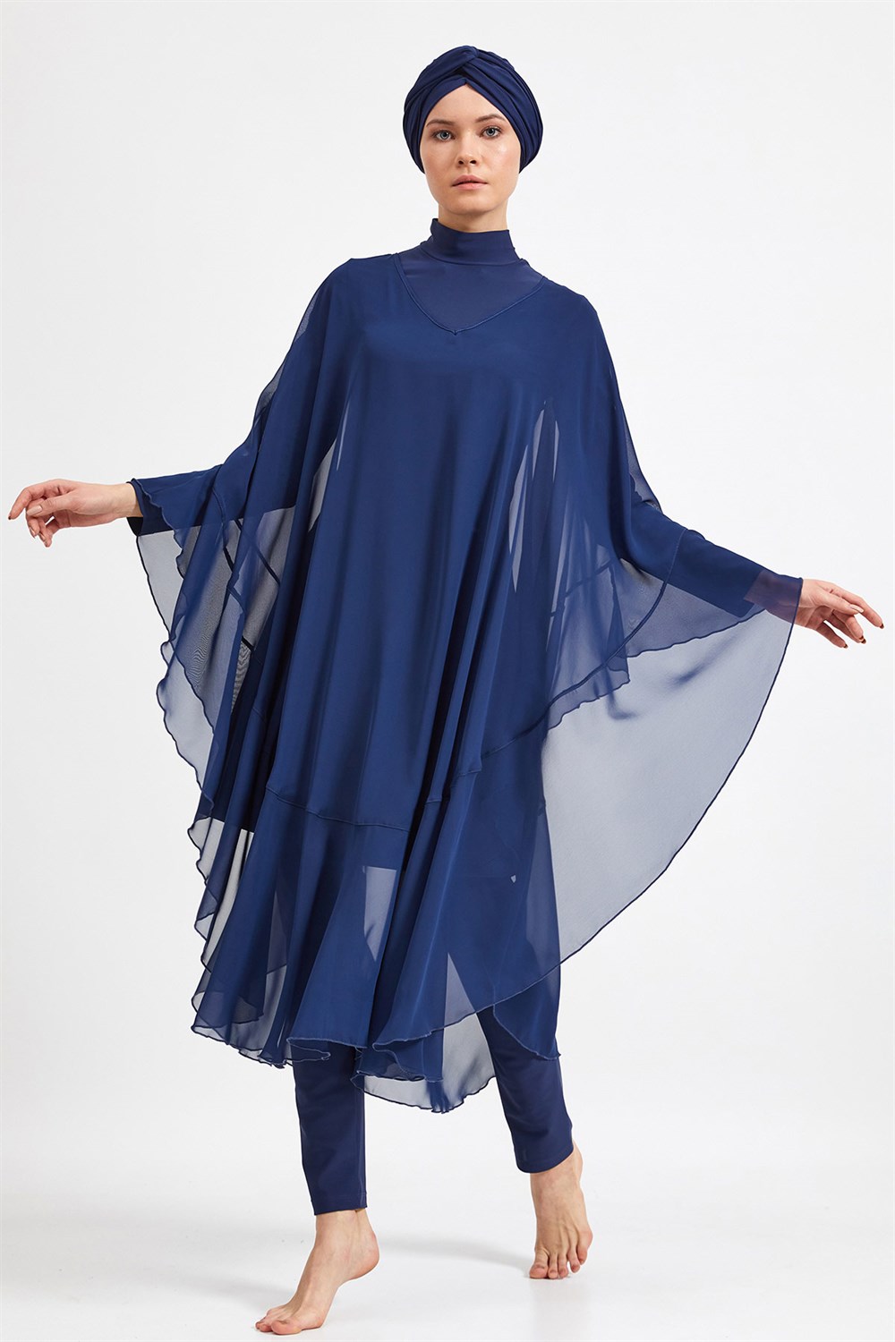 Adasea Pareo Mayo Üzerine Kaftan Koyu Lacivert 6050 Remsa Mayo