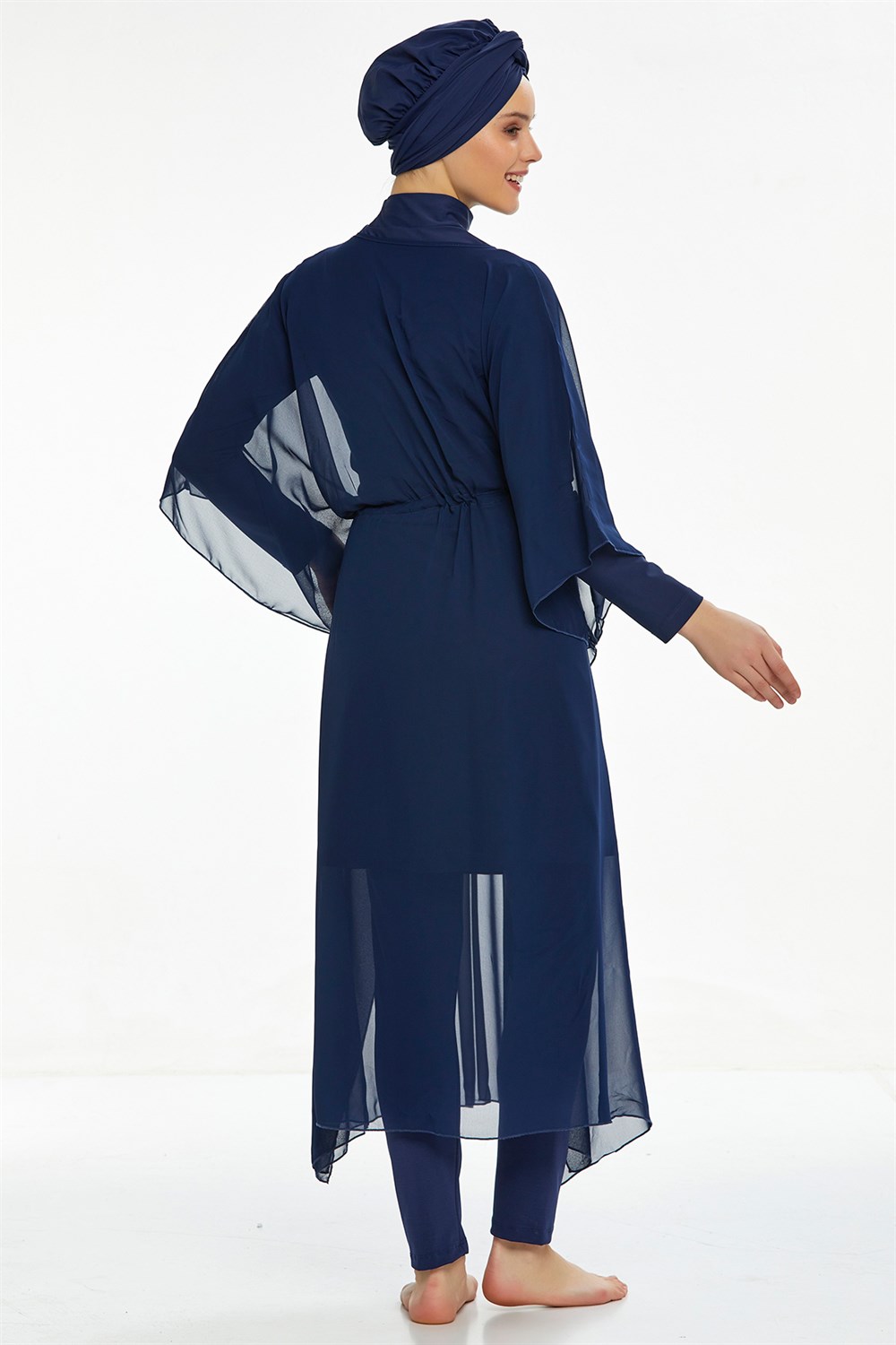 Adasea Pareo Mayo Üzerine Kaftan Koyu Lacivert 6039 Remsa Mayo