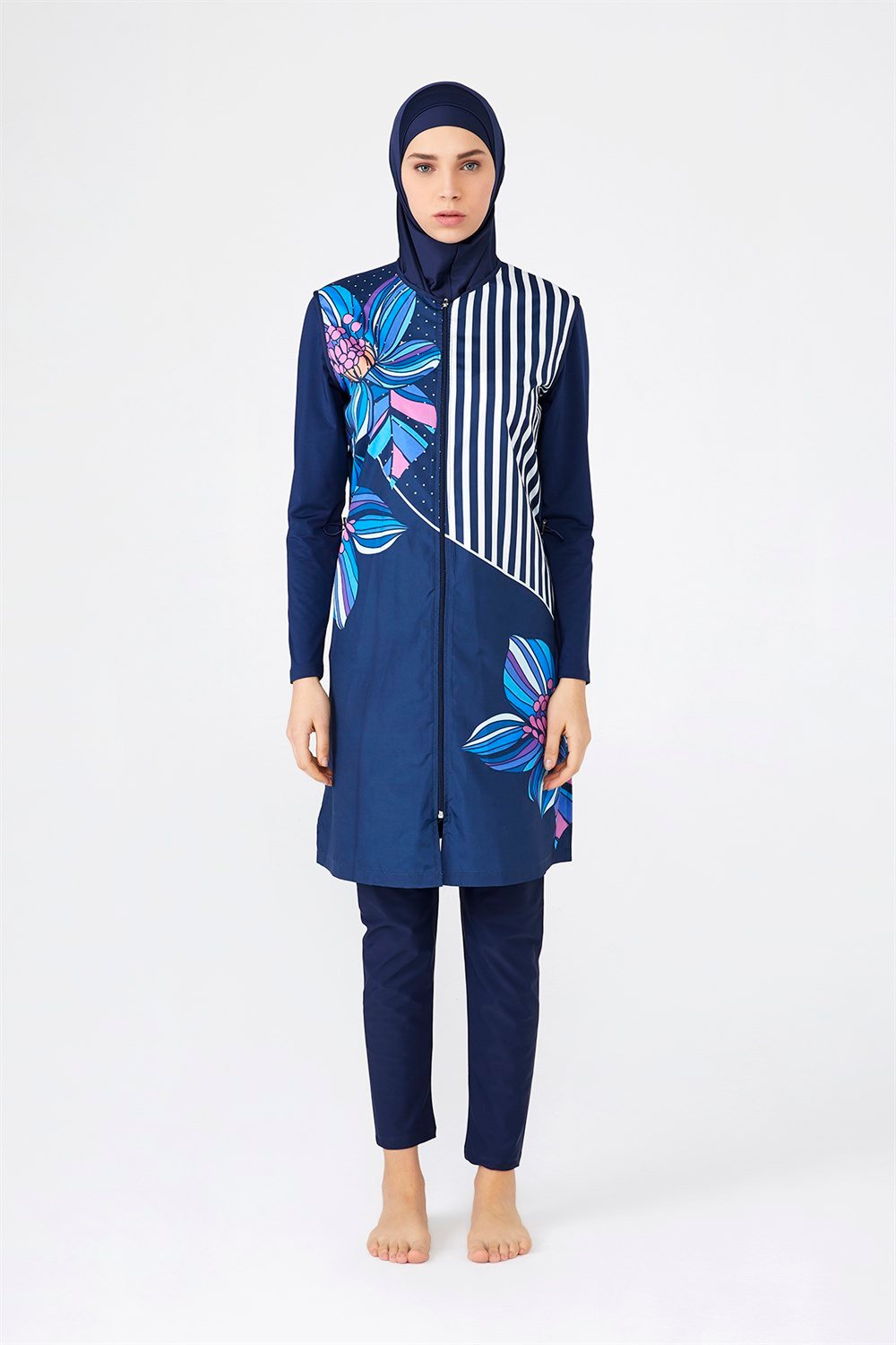 Adasea Tam Kapalı Tesettür Mayo 2179 Koyu Lacivert