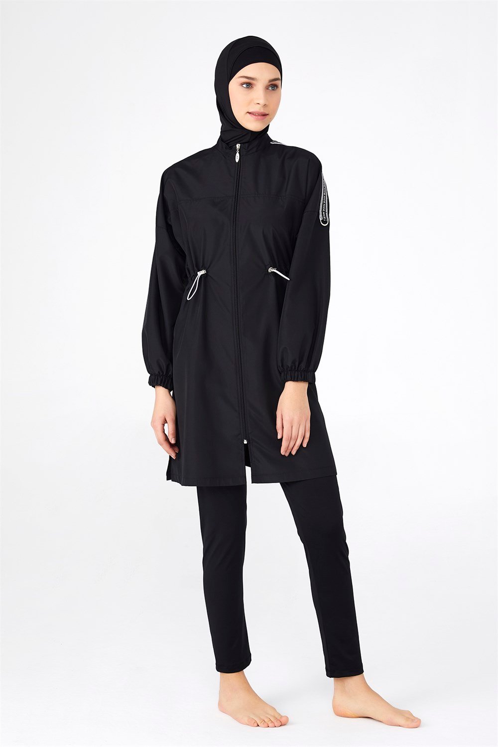 Adasea Tasarım Tam Kapalı Tesettür Mayo 1266 Siyah