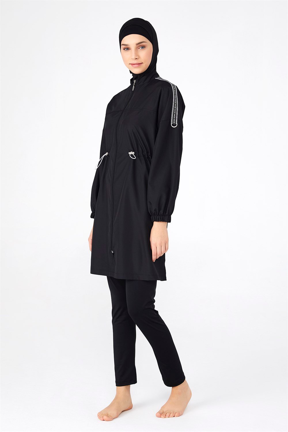 Adasea Tasarım Tam Kapalı Tesettür Mayo 1266 Siyah