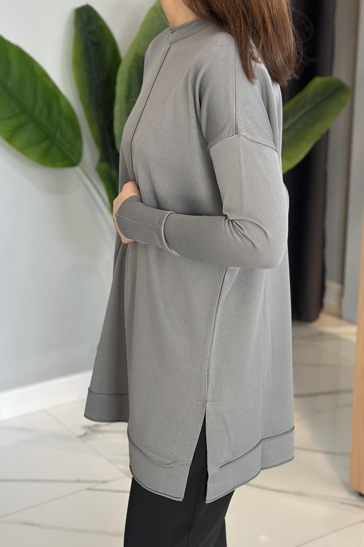 Baisc Triko Tunik 2001 Gri