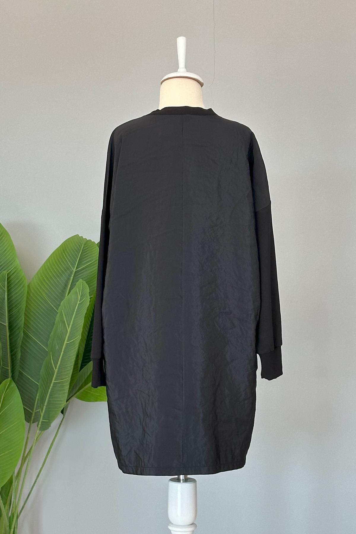 Basic Taş Detaylı Sweat Tunik 10427 Siyah