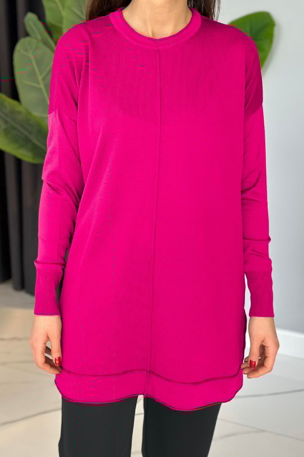 Basic Triko Tunik 2001 Fuşya