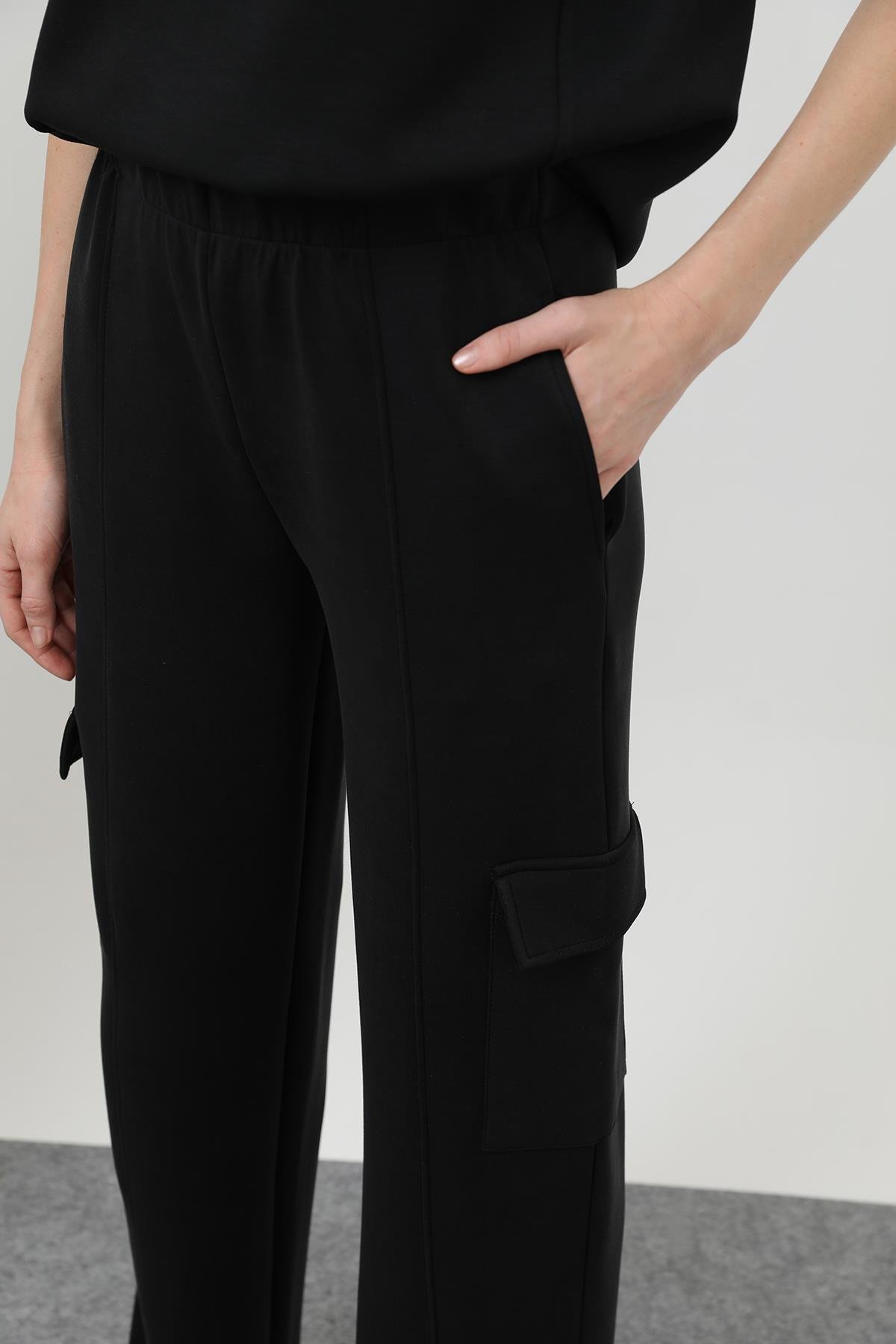 Bol Paça Kargo Cepli Bol Paça Pantolon 32156 Siyah