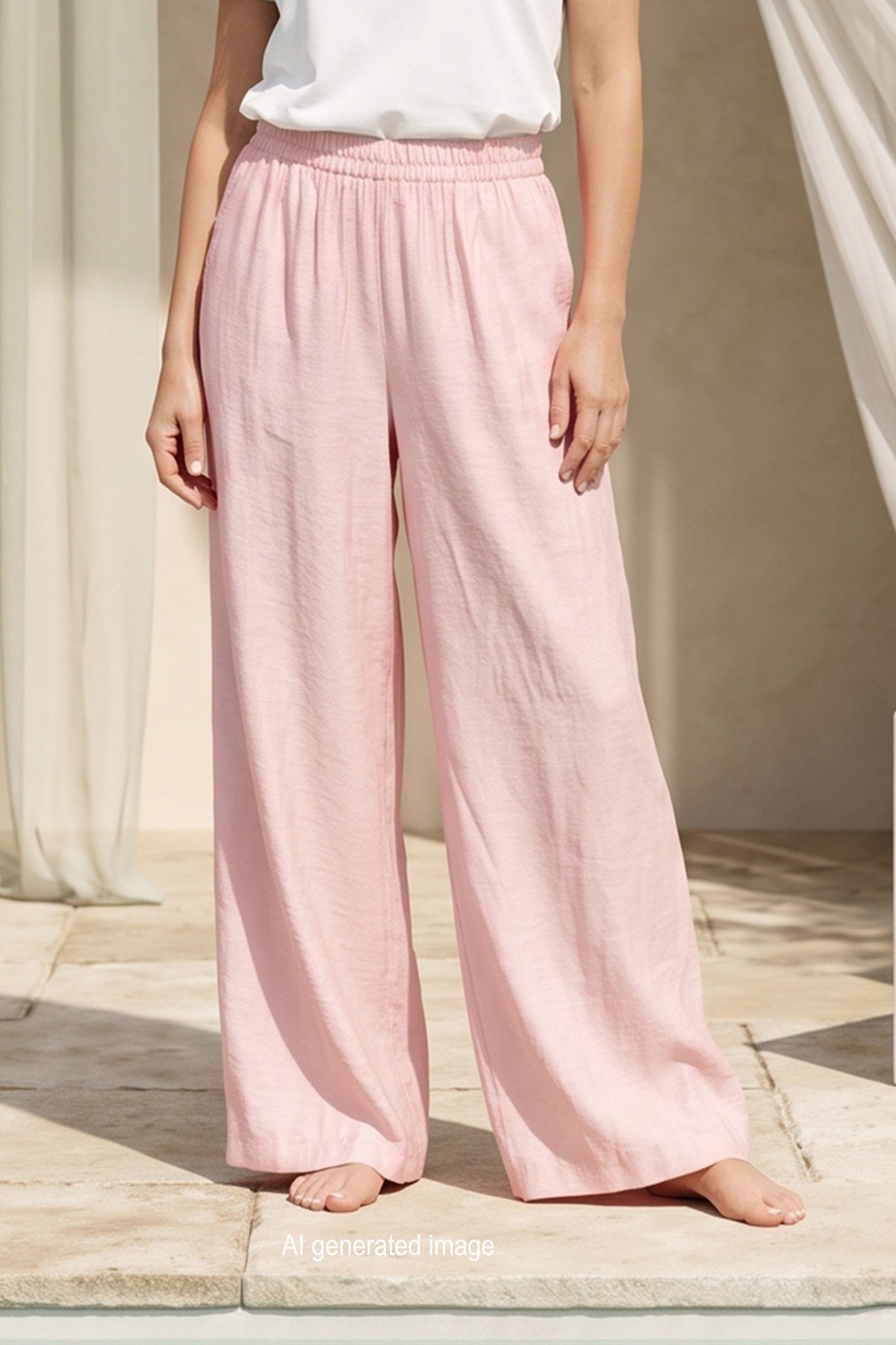 Bol Paça Nil Pantolon 355 Pembe