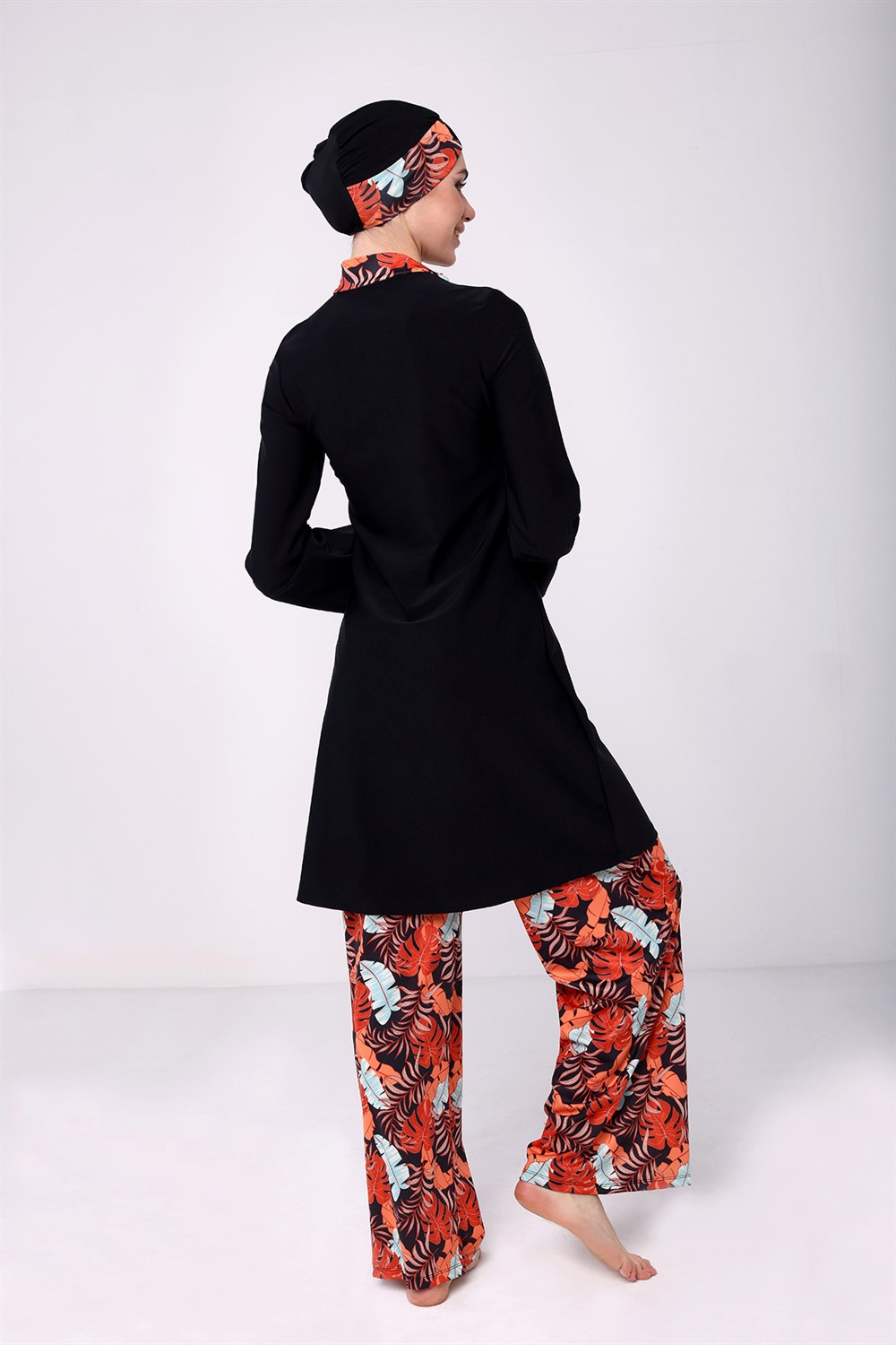 Bol Paça Tam Kapalı Tesettür Mayo 2115 Siyah Remsa Mayo