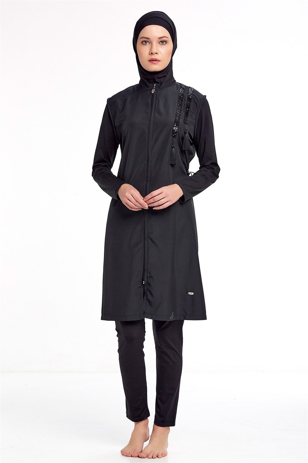 Büyük Beden Tam Kapalı Tesettür Mayo 1262 Siyah