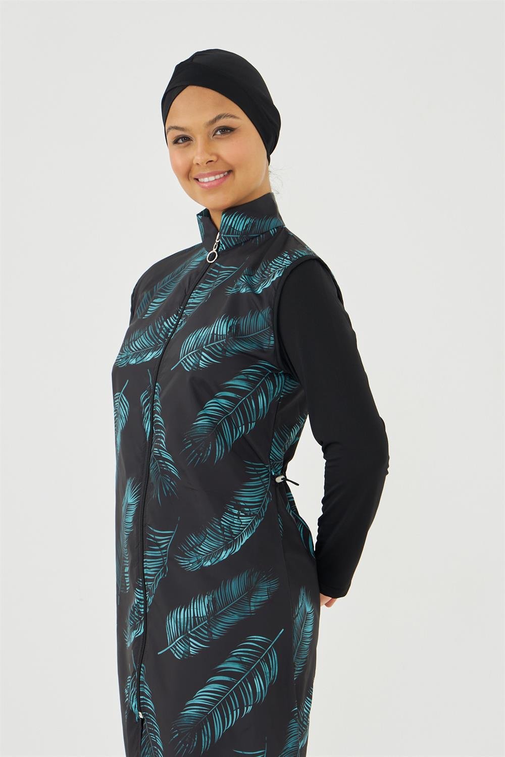 Büyük Beden Tam Kapalı Tesettür Mayo Deniz Mayosu TD703-09