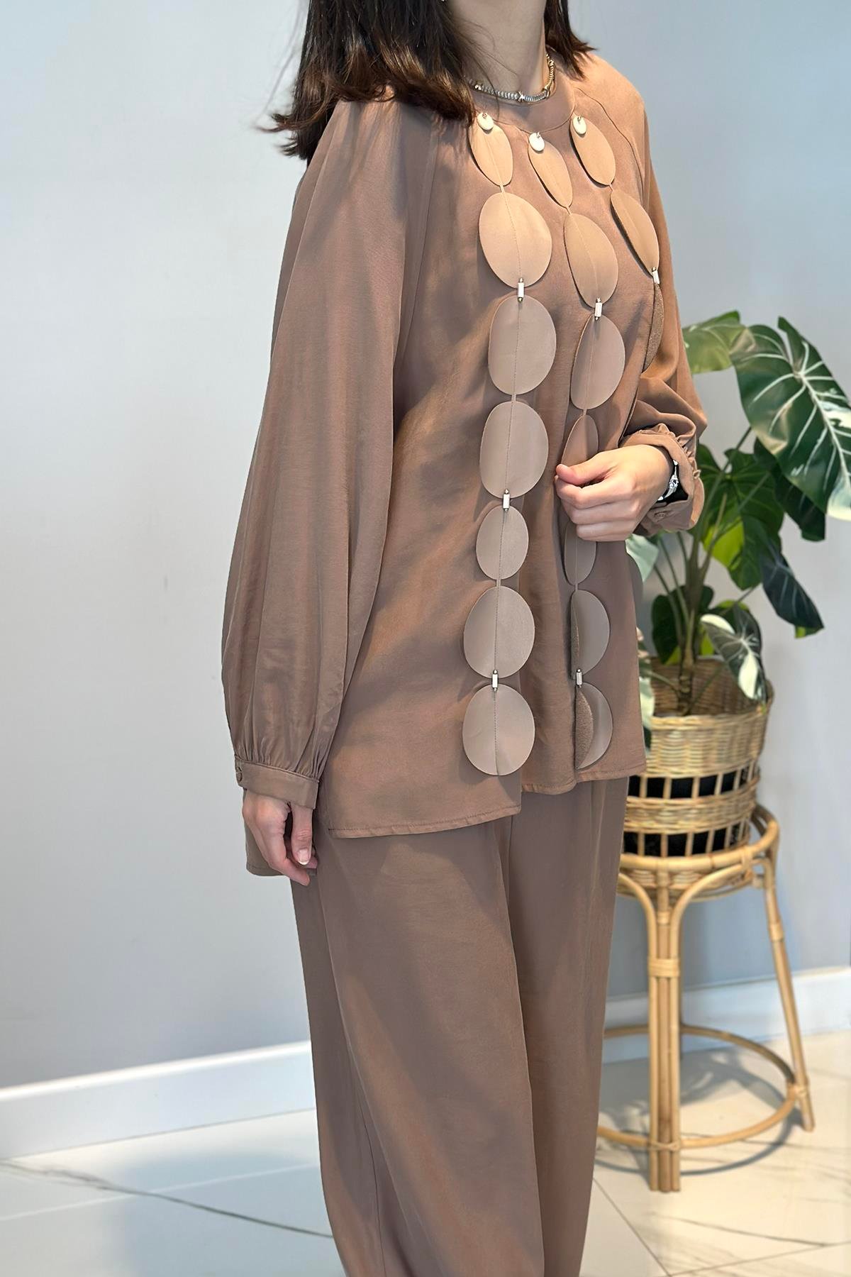 Cookıe Pantolonlu Takım 6907 Camel