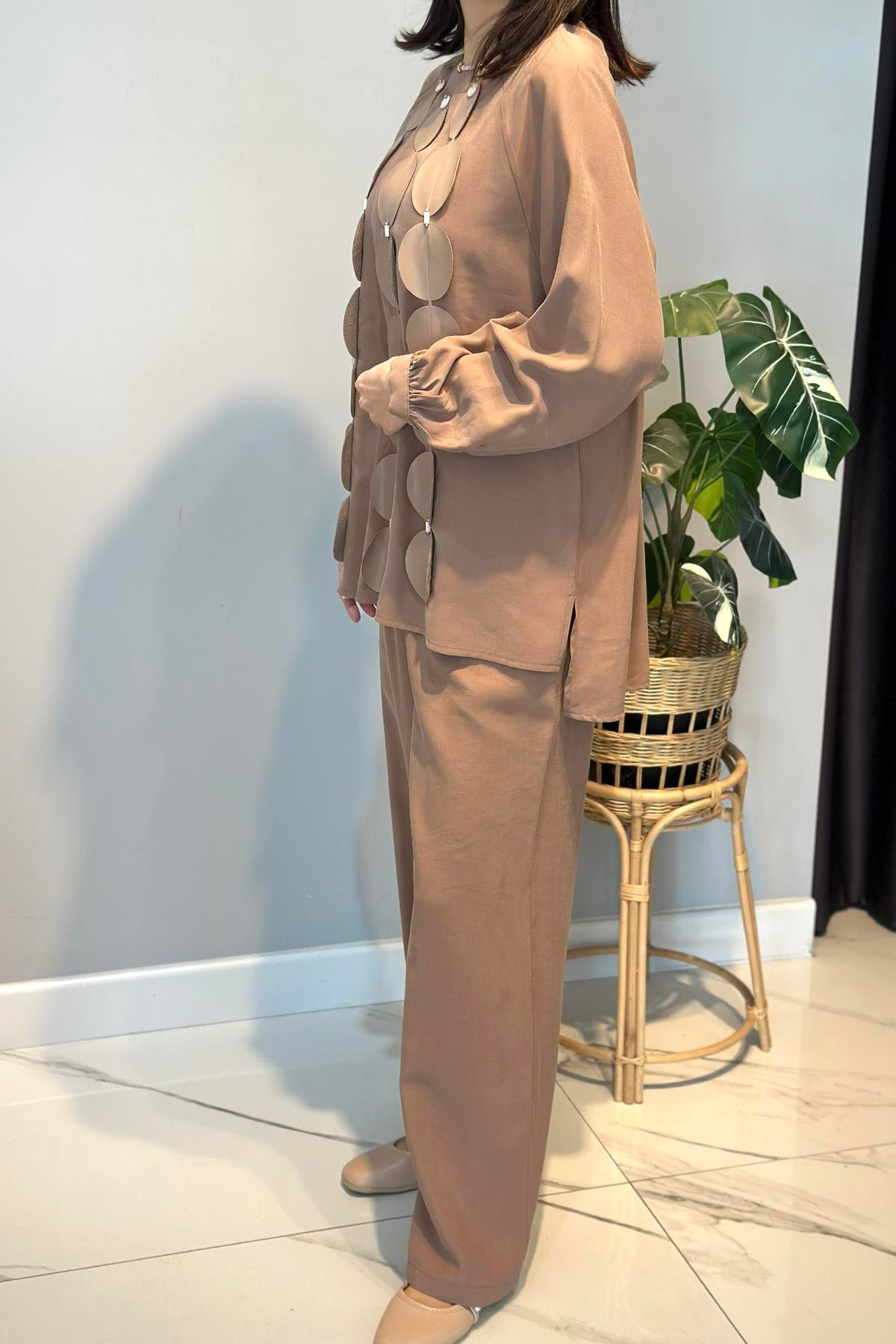 Cookıe Pantolonlu Takım 6907 Camel