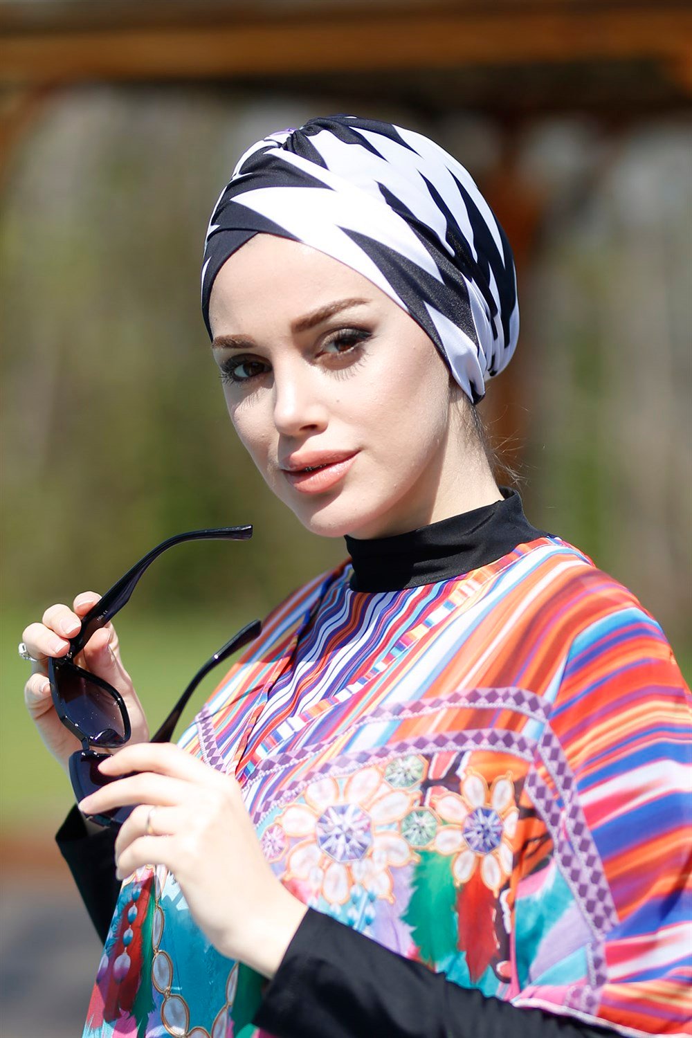Deniz Havuz Mayo Bonesi ZİKZAK Çapraz BONE