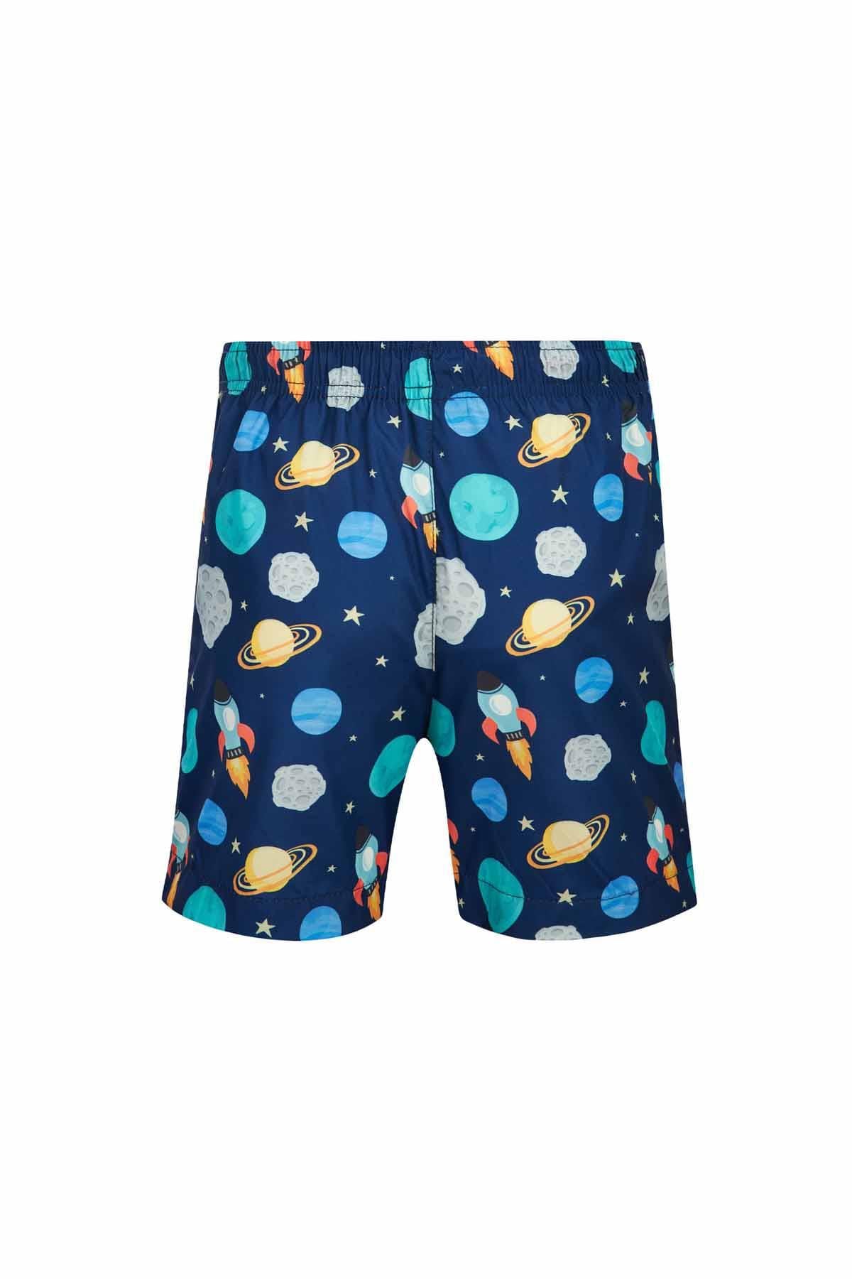 Deniz Şortu  Erkek Çocuk Bebek Astro S214 Koyu Lacivert