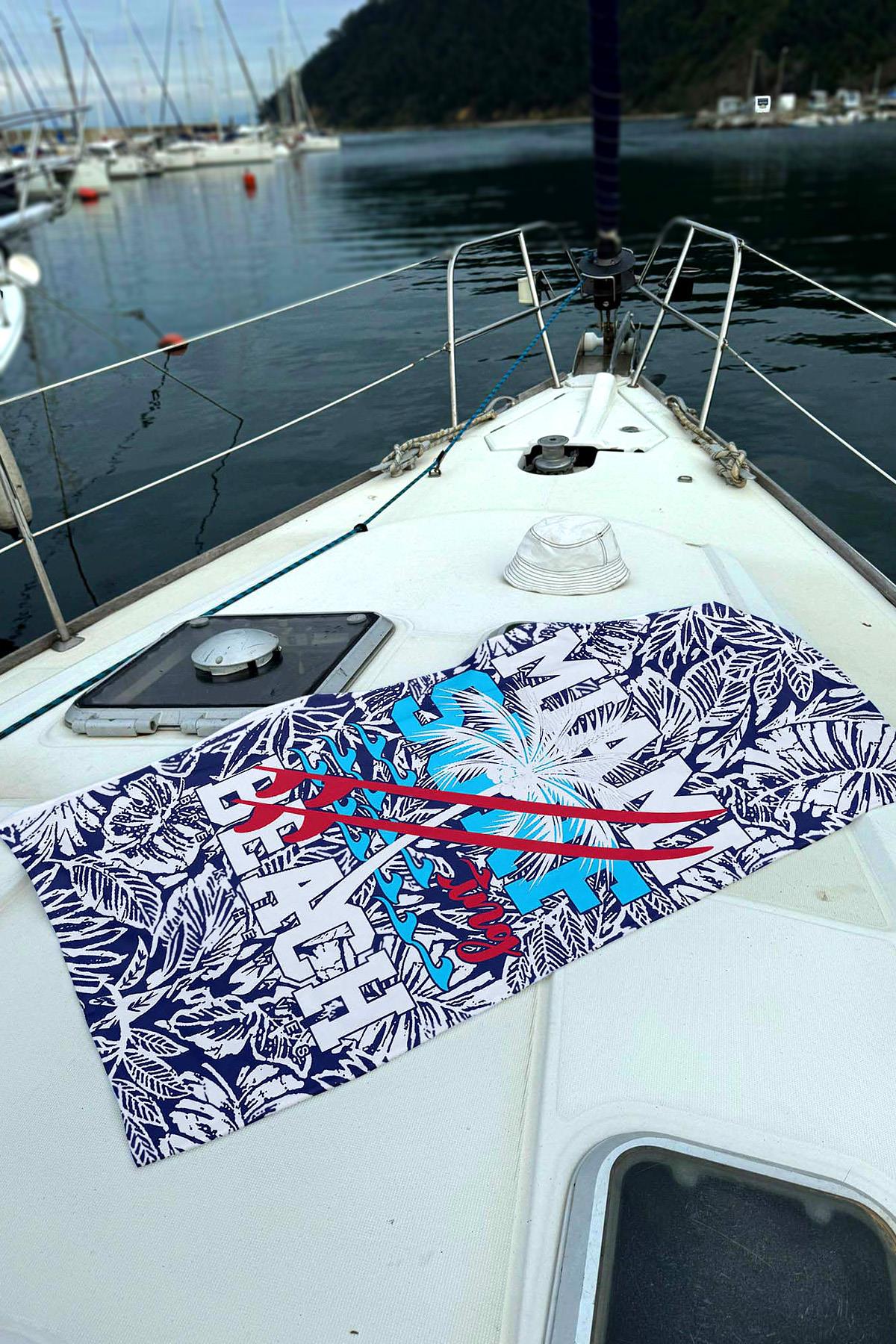 Desenli Deniz Havuz Plaj Havlusu 086