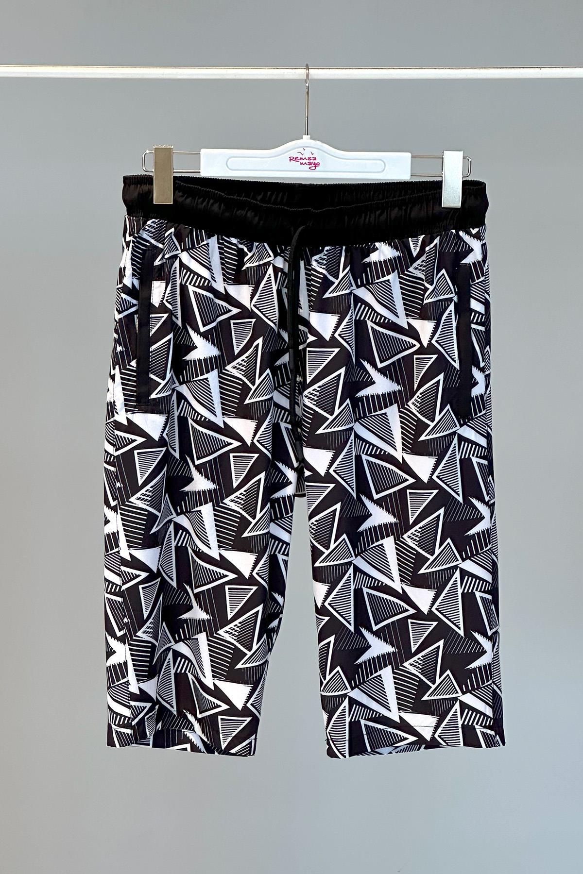 Desenli Erkek Şort Kapri Mayo RKS-03 Remsa Mayo