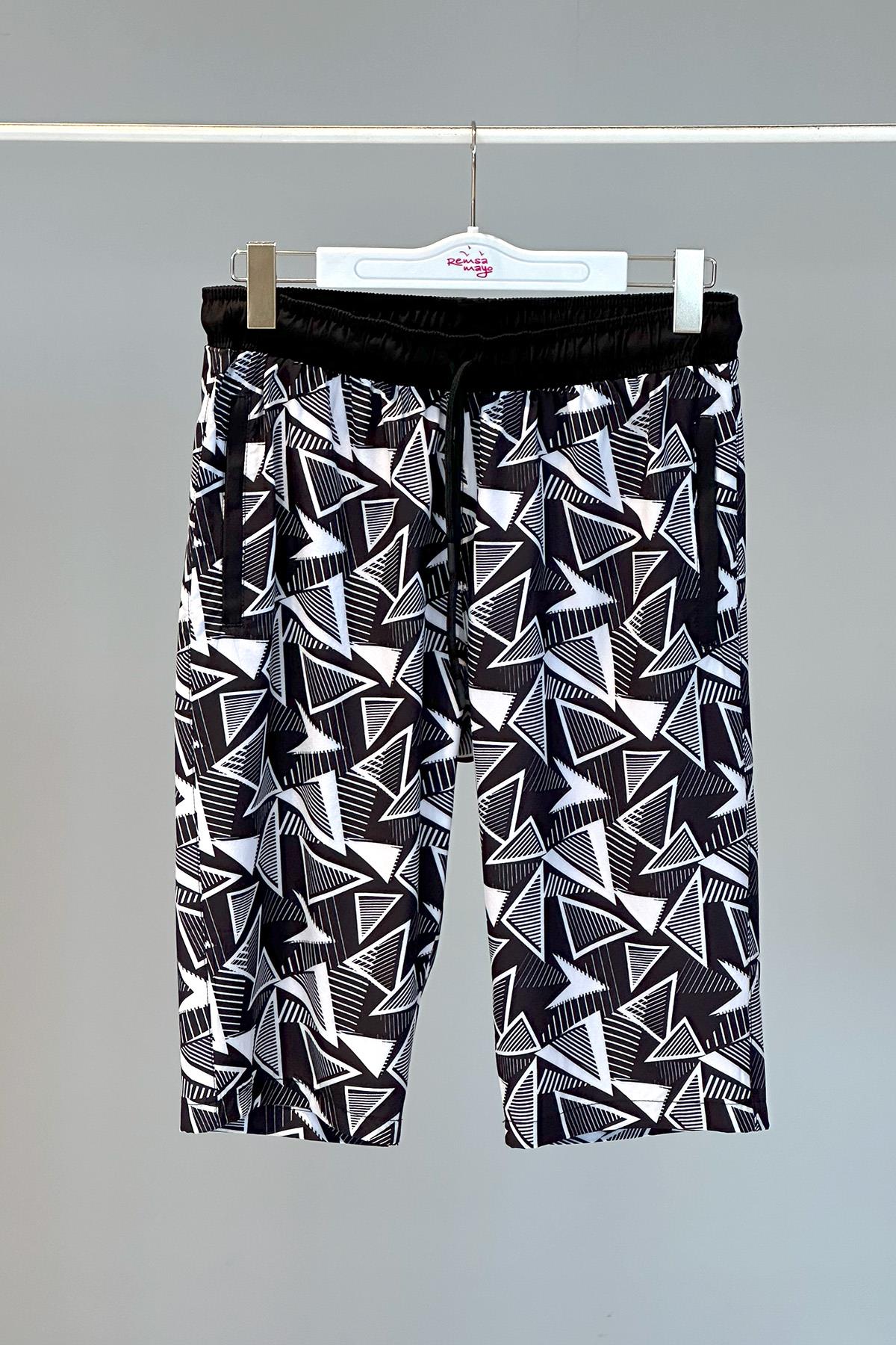 Desenli Erkek Şort Kapri Mayo RKS-03 Remsa Mayo