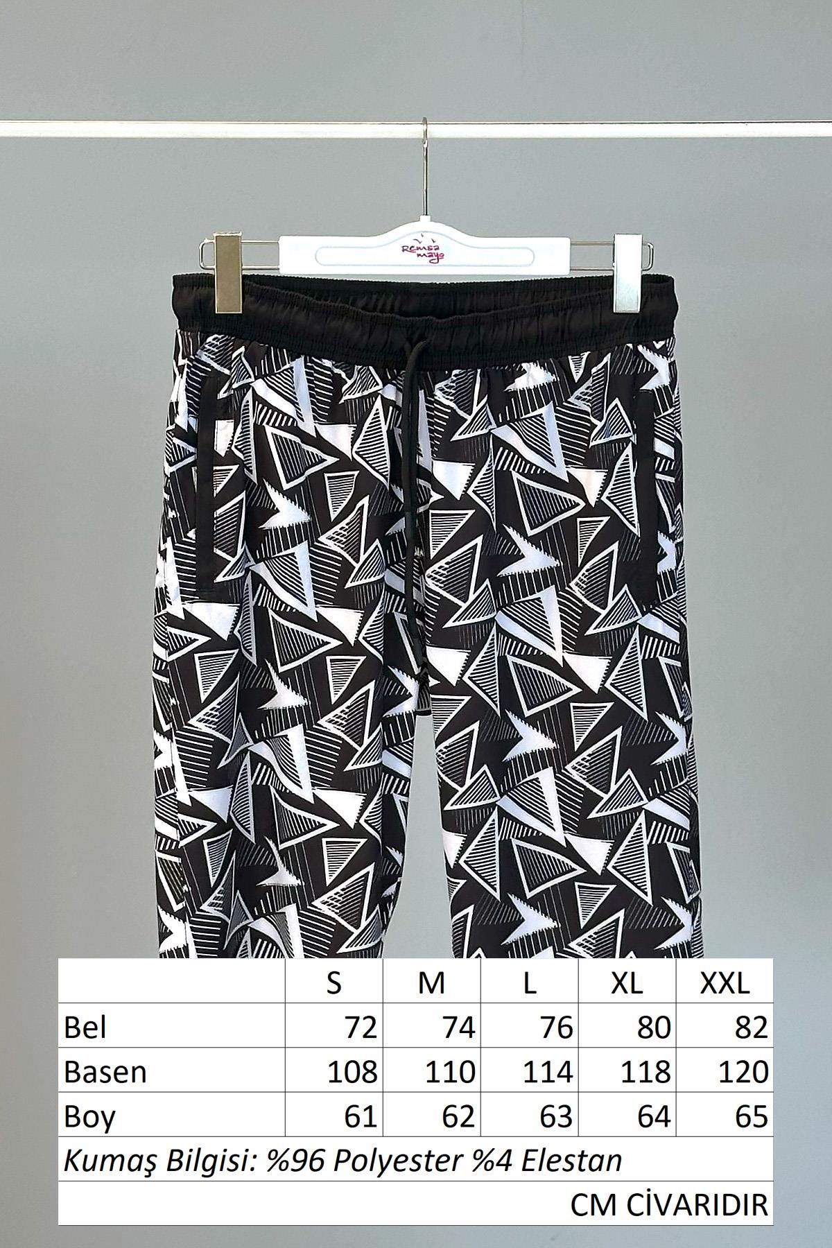 Desenli Erkek Şort Kapri Mayo RKS-03 Remsa Mayo