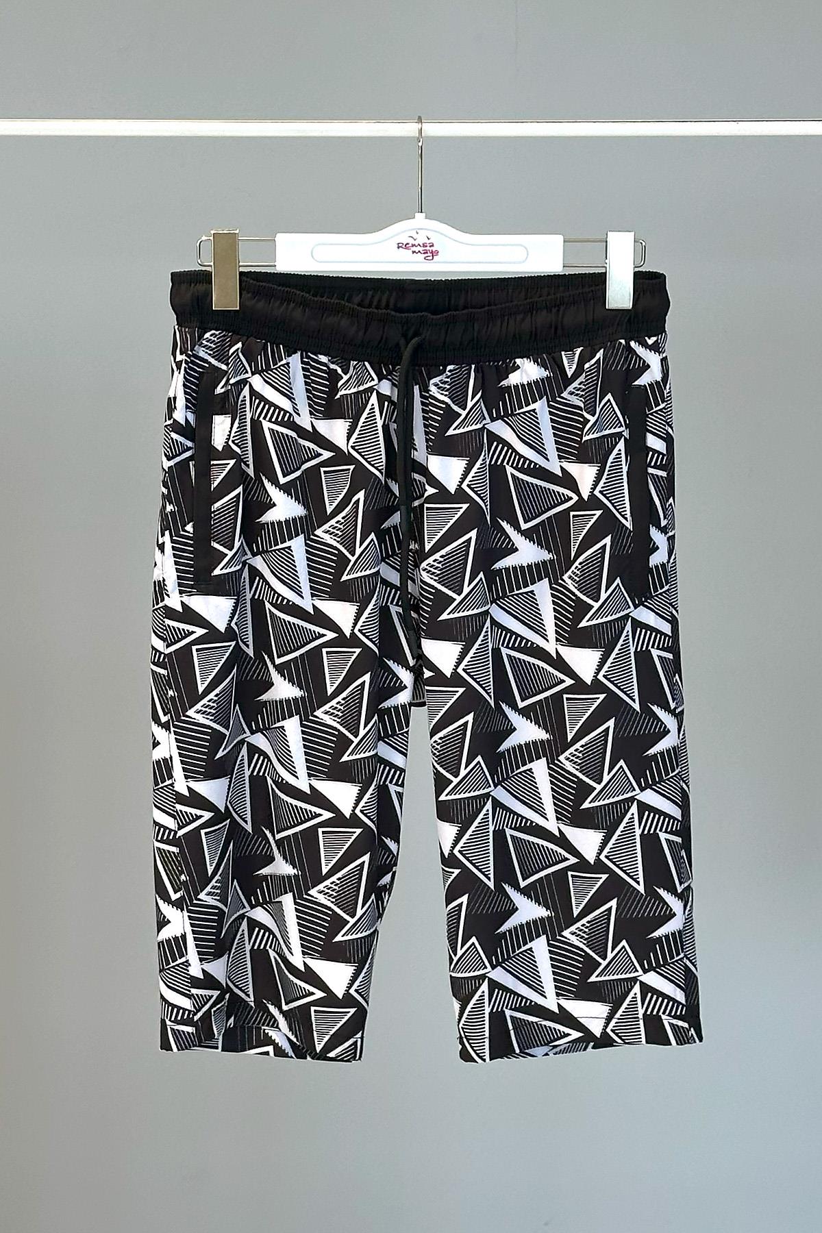 Desenli Erkek Şort Kapri Mayo RKS-03 Remsa Mayo