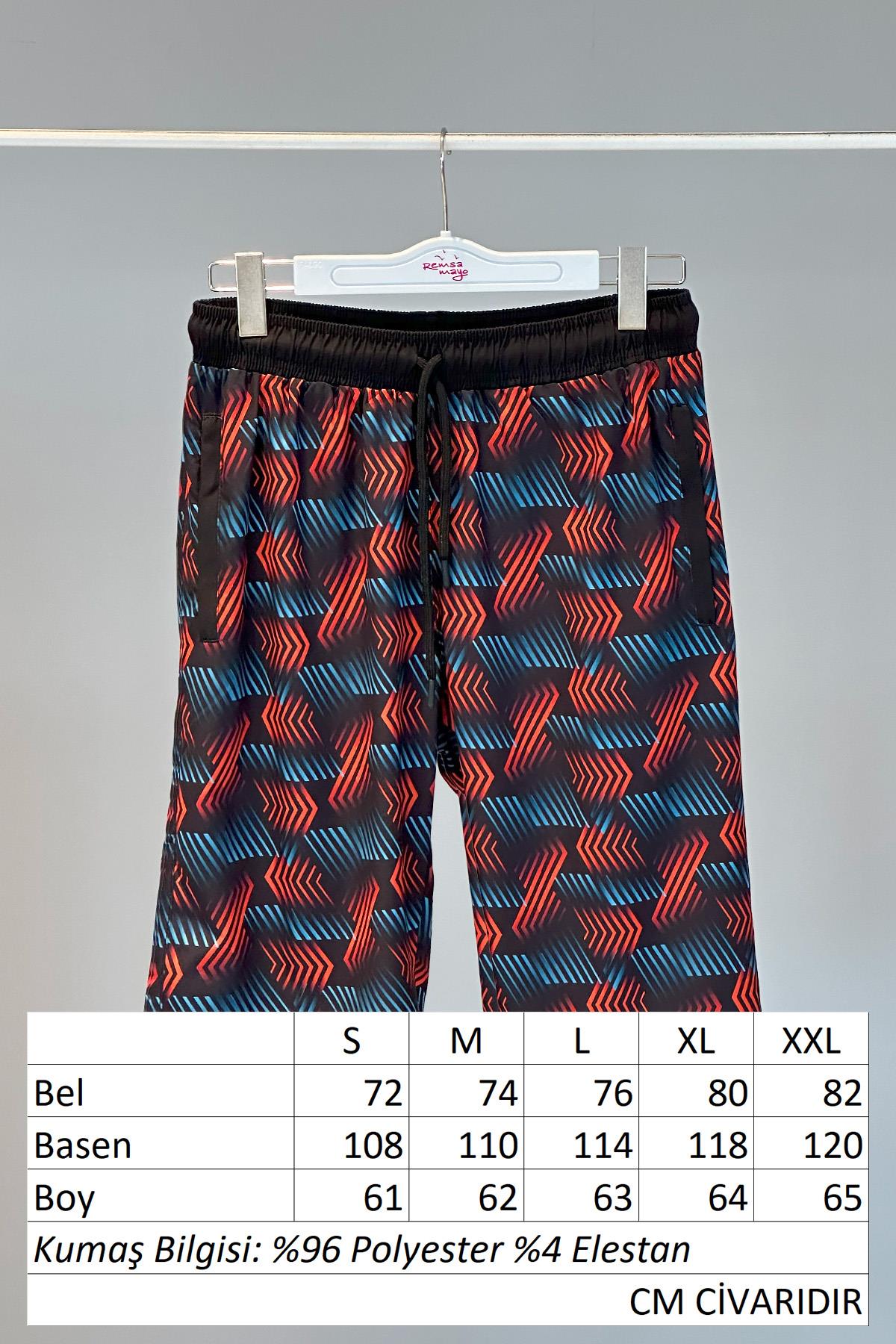 Desenli Erkek Şort Kapri Mayo RKS-04 Remsa Mayo