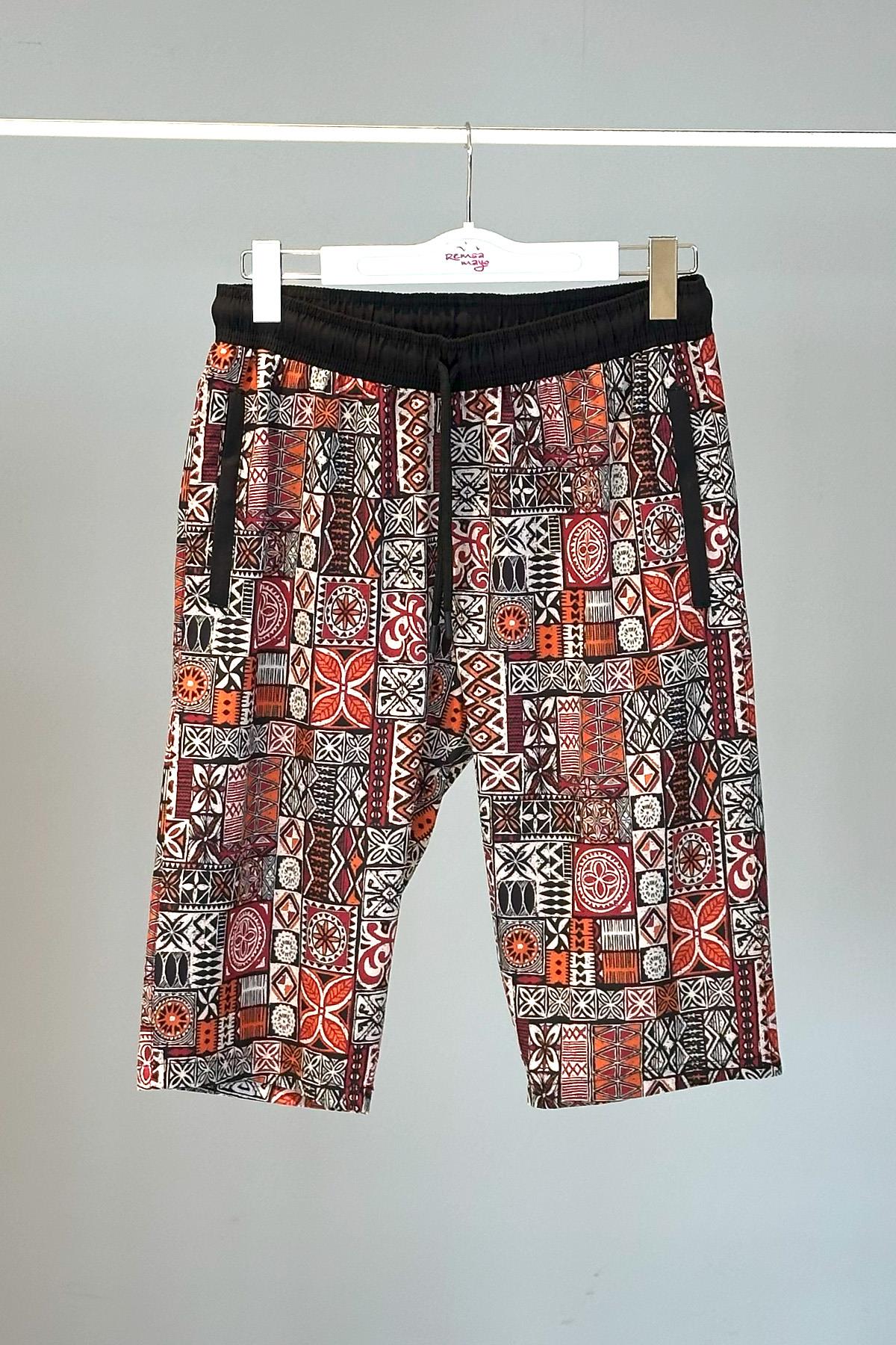 Desenli Erkek Şort Kapri Mayo RKS-05 Remsa Mayo