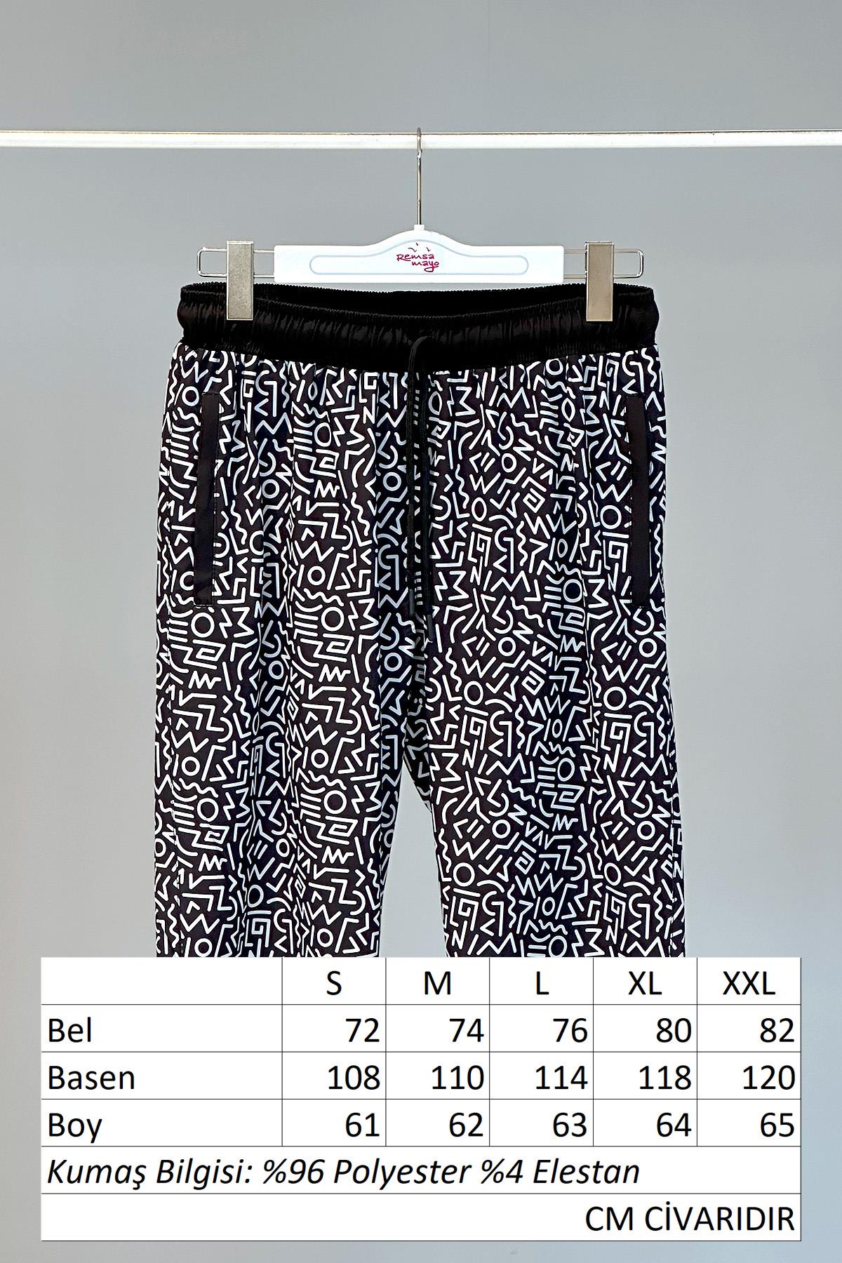 Desenli Erkek Şort Kapri Mayo RKS-06 Remsa Mayo