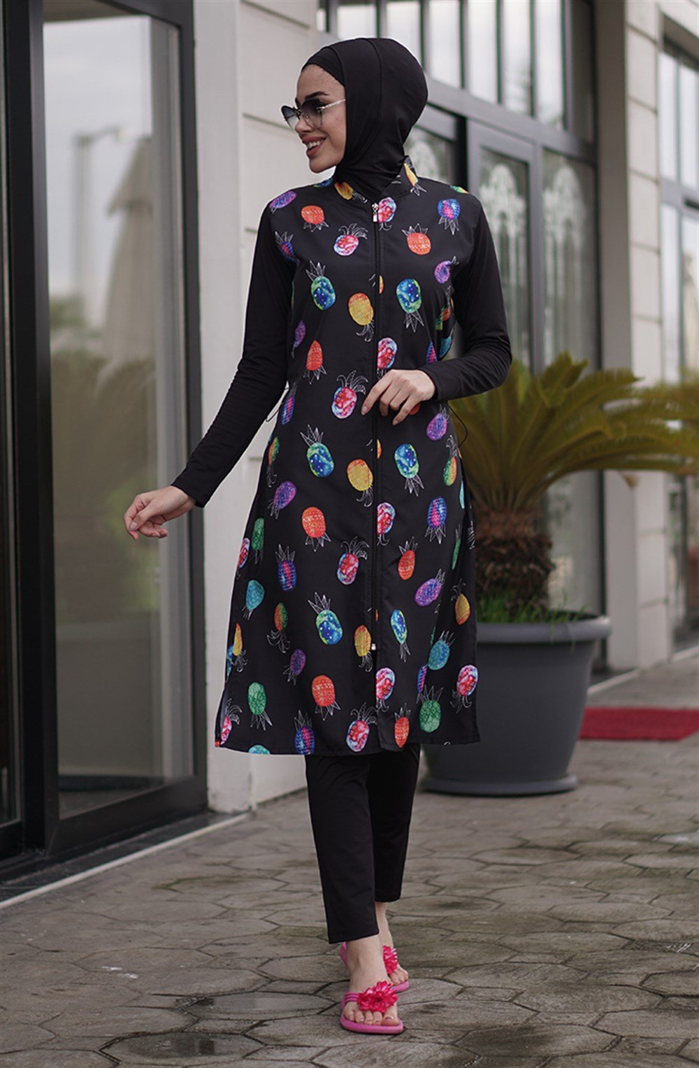 Emayo Tam Kapalı Tesettür Mayo 2004 Çiğdem RengiRengarenk Ananas