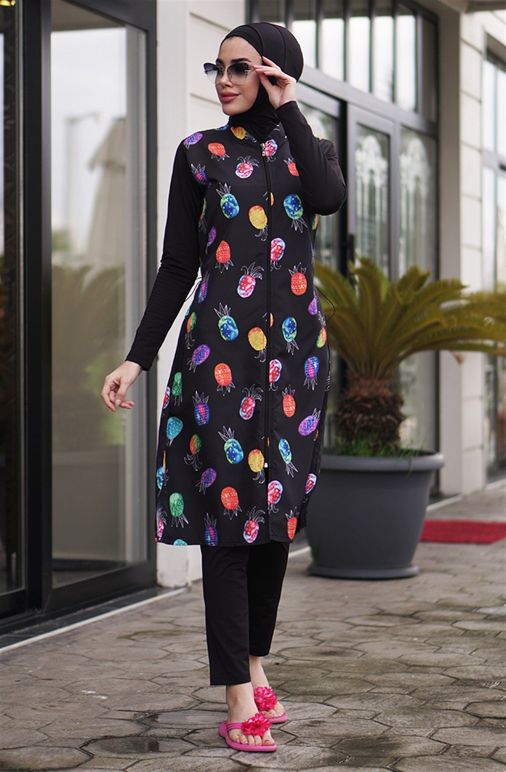 Emayo Tam Kapalı Tesettür Mayo 2004 Çiğdem RengiRengarenk Ananas