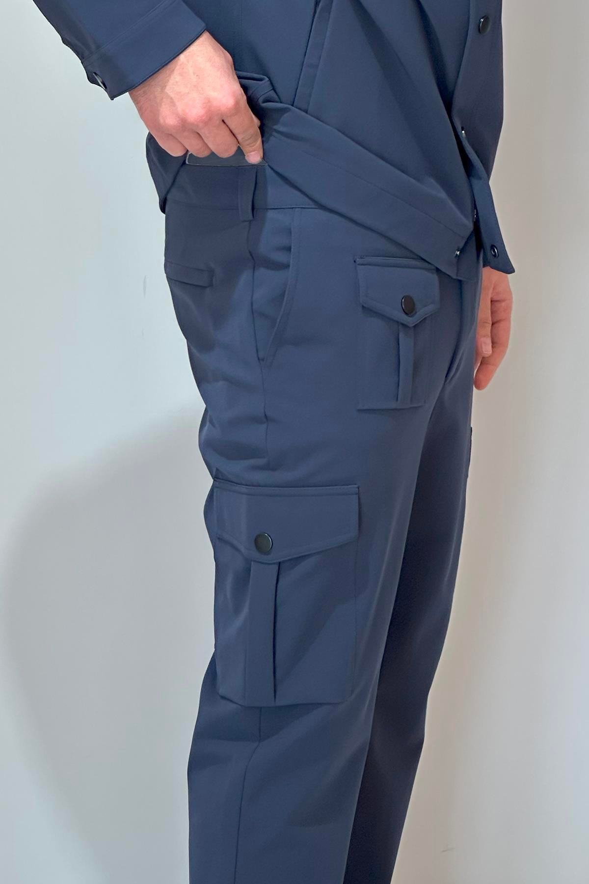 Erkek Çıtçıtlı Pantolon 24720 Lacivert